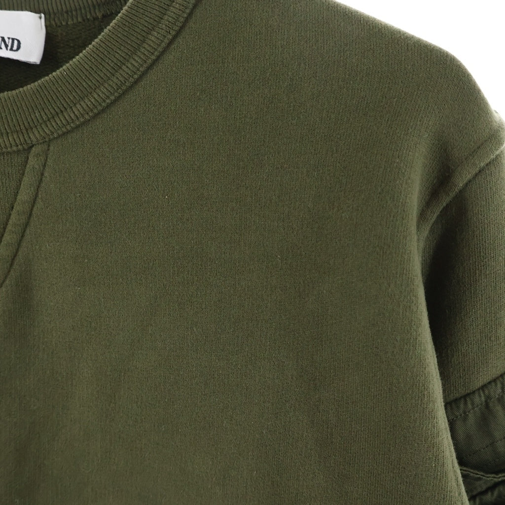 STONE ISLAND(ストーンアイランド) SHOULDER POCKET CREWNECK SWEATSHIRT ダブルポケット コンパスロゴワッペン クルーネックスウェット トレーナー カーキ 791560577
