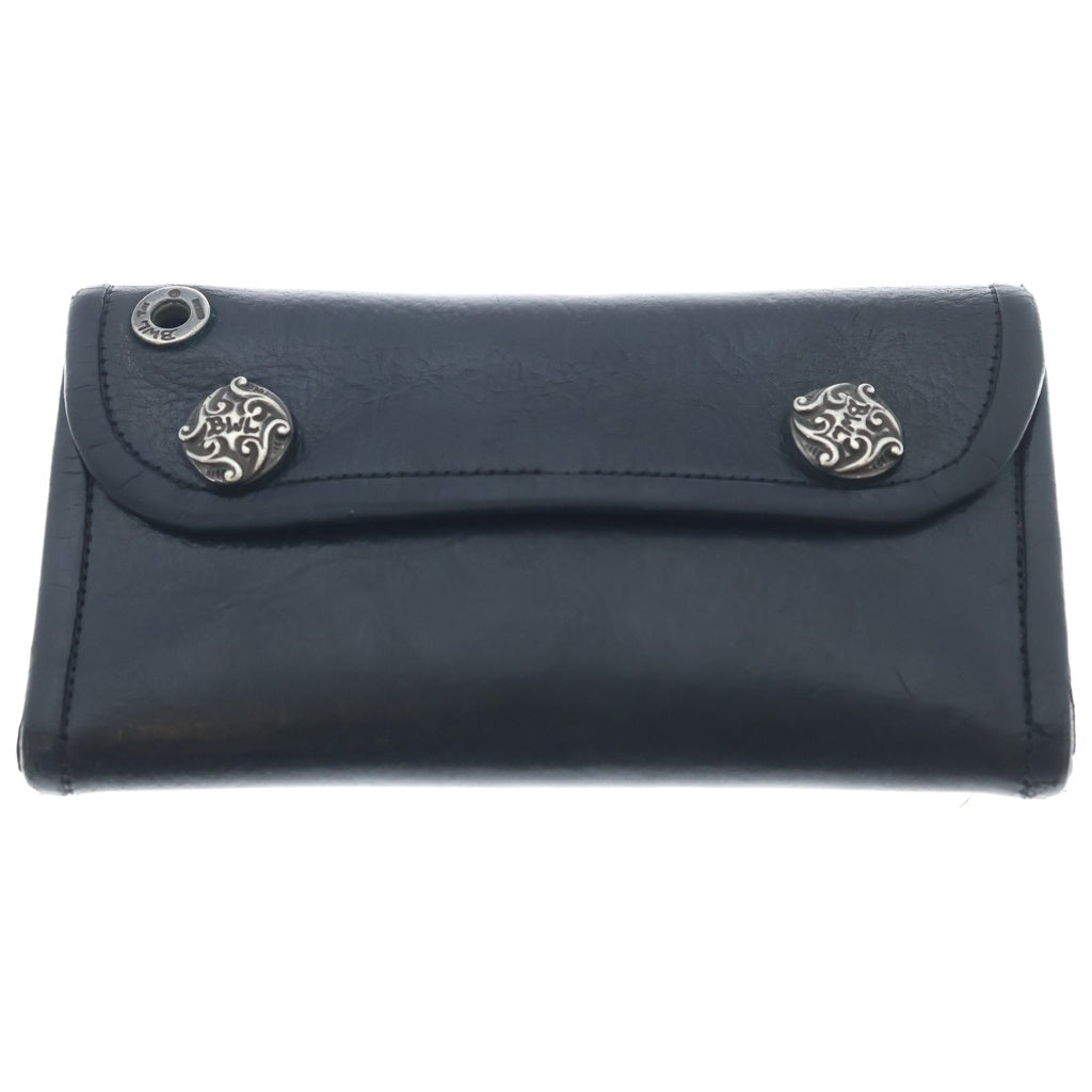 Bill Wall Leather/BWL(ビルウォールレザー) トライバル コンチョボタン ラージカレンシー レザーウォレット 長財布 ブラック