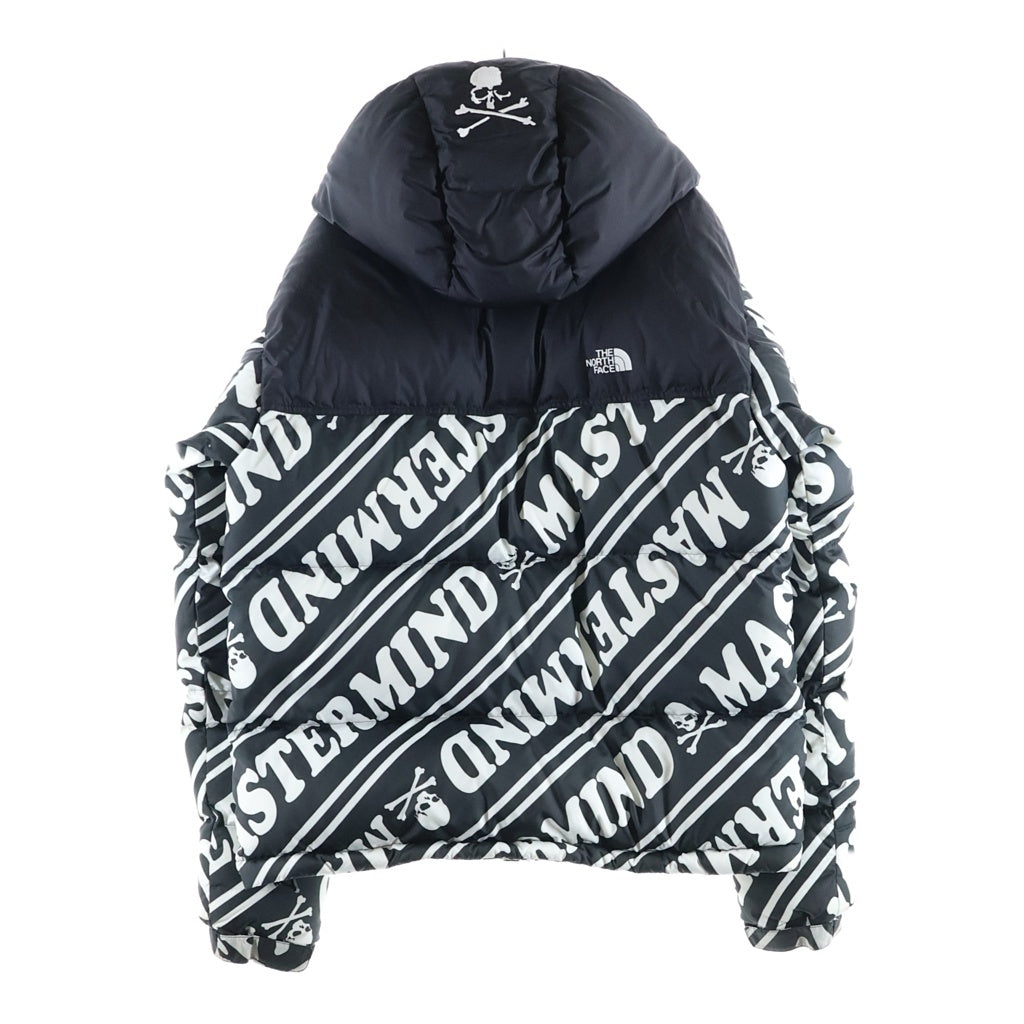 THE NORTH FACE(ザノースフェイス) 18AW ×MASTERMIND WORLD NUPTSE PUFFER JACKET マスターマインド ワールド ヌプシ ロゴ プリント パファー ダウンジャケット ブラック NF0A3V8F