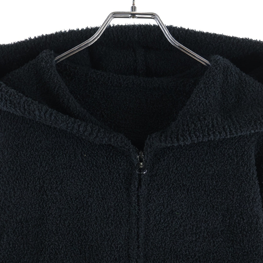 NO BRAND(ノーブランド) MASTERMIND WORLD LOUNGE ZIP UP HOODIE ラウンジ ジップアップ ボア フーディ パーカー ブラック CY0203-98C