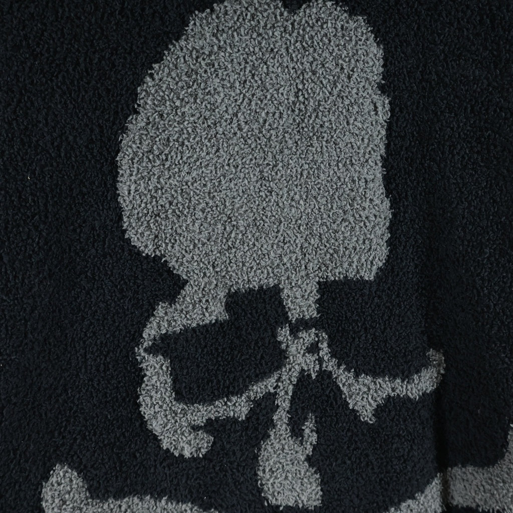 NO BRAND(ノーブランド) MASTERMIND WORLD LOUNGE ZIP UP HOODIE ラウンジ ジップアップ ボア フーディ パーカー ブラック CY0203-98C