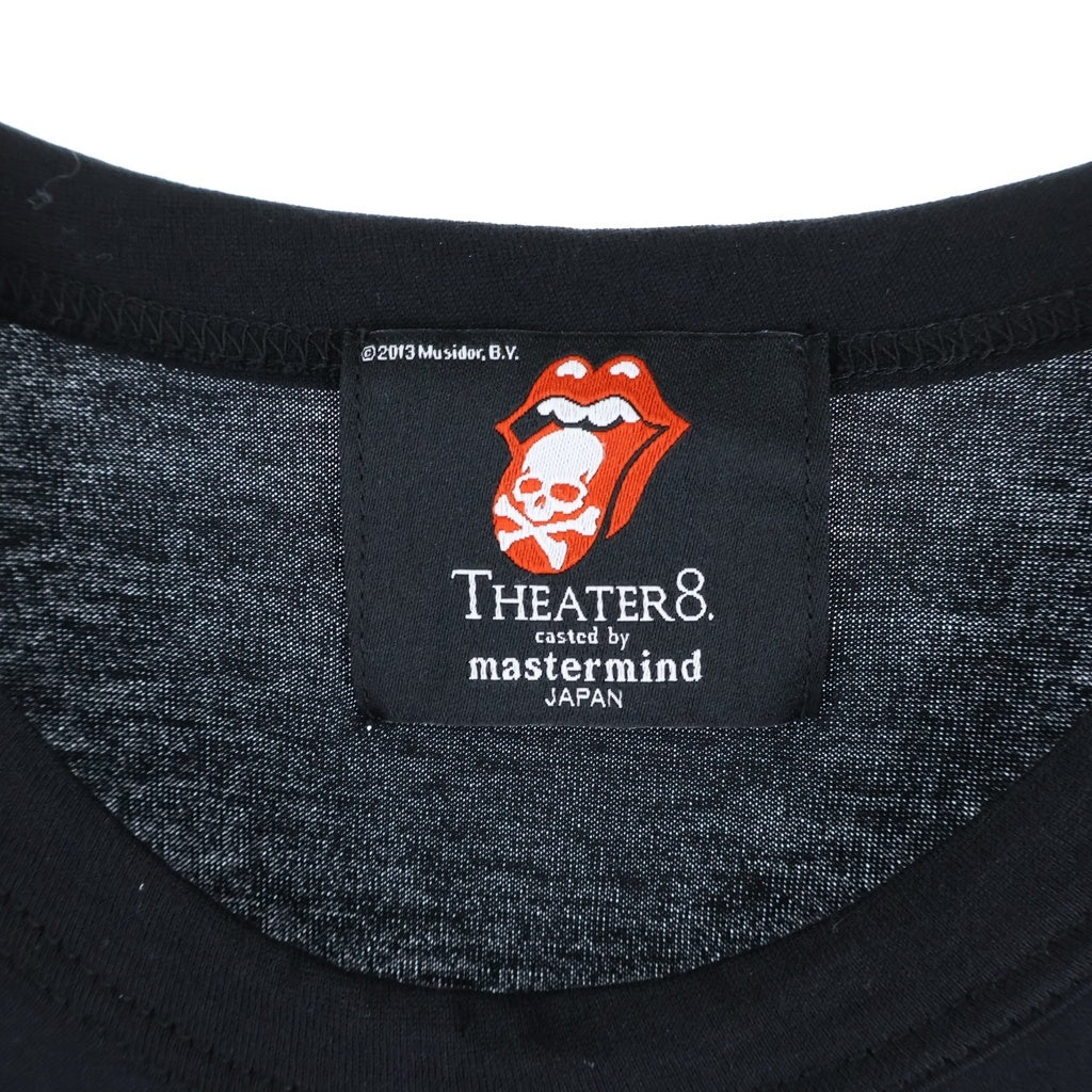 mastermind JAPAN(マスターマインドジャパン) ×ローリングストーンズ シアターエイト スパンコール ロゴ エンブロイダリー 半袖Tシャツ 8MR-TS01-C