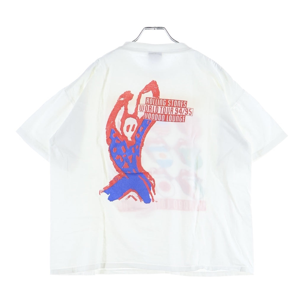 VINTAGE(ヴィンテージ) 90S VINTAGE THE ROLLING STONES VOODOO LOUNGE TOUR 94/95 TEE ヴィンテージ USA製 ブロッカム 国旗リップ&タン クルーネックTシャツ 半袖 カットソー ホワイト