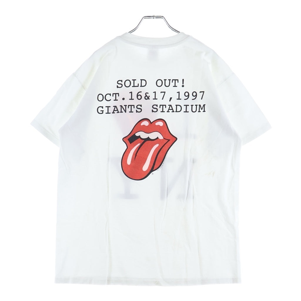 VINTAGE(ヴィンテージ) 90S VINTAGE THE ROLLING STONES 1997 GIANTS STUDIUM ANVILボディ ヴィンテージ ローリングストーンズ ジャイアンツスタジアム 両面プリント クルーネック半袖Tシャツ