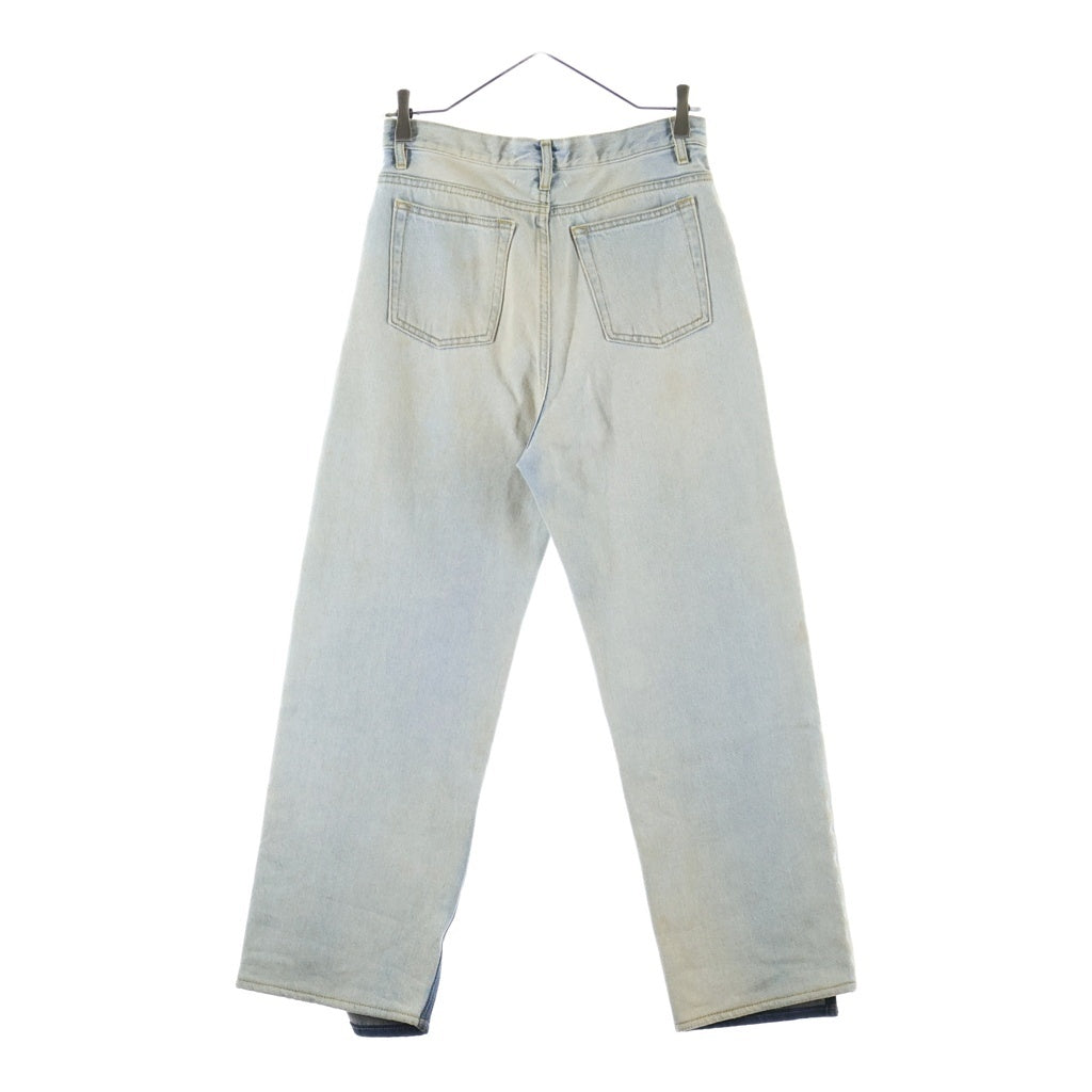 Maison Margiela(メゾンマルジェラ) 15SS SPLICING DENIM PANT スプライシング ドッキング デニム ストレートパンツ インディゴ S51LA0075 S30513 レディース
