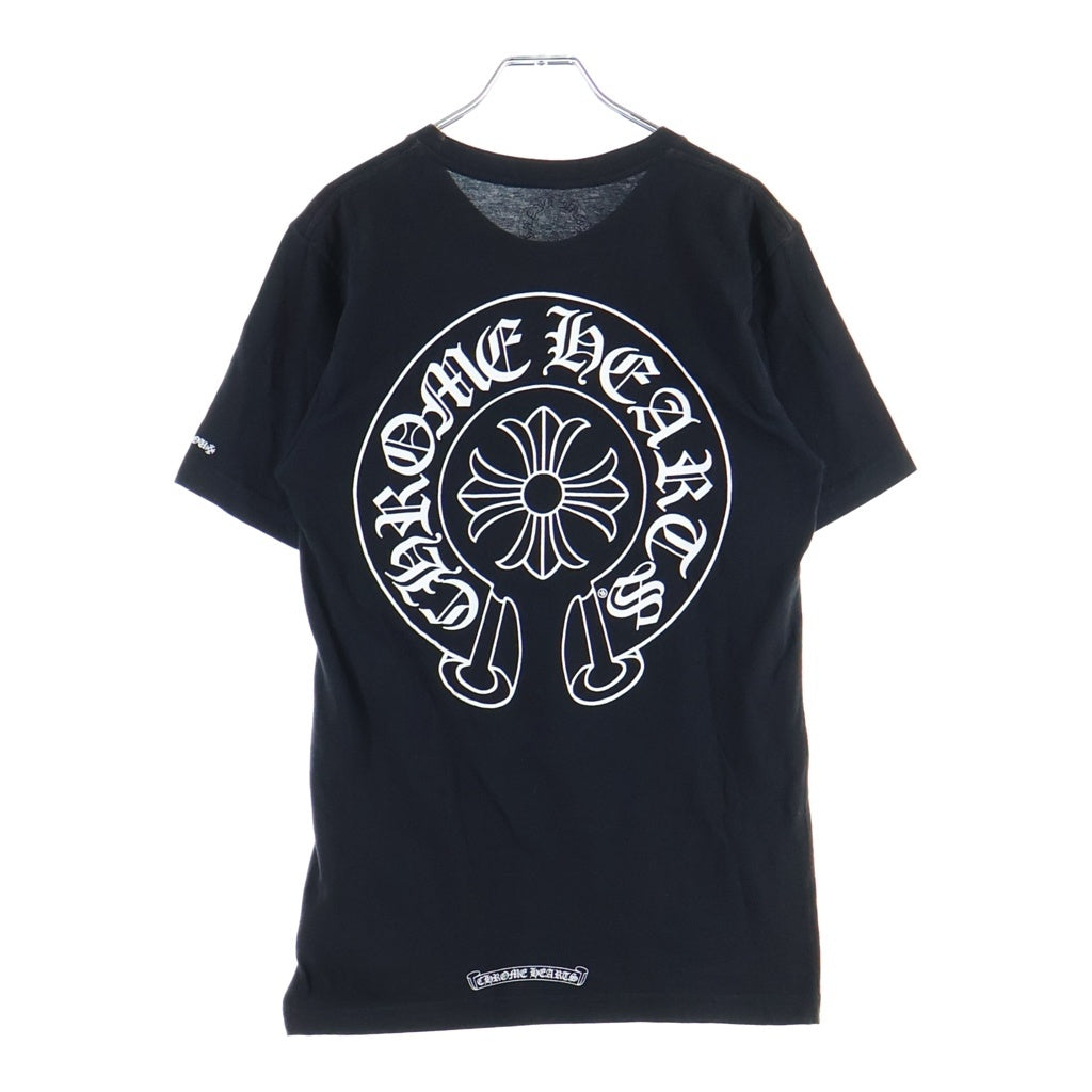 CHROME HEARTS(クロムハーツ) HORSESHOE S/S TEE ホースシュープリント ポケット半袖Tシャツ カットソー ブラック