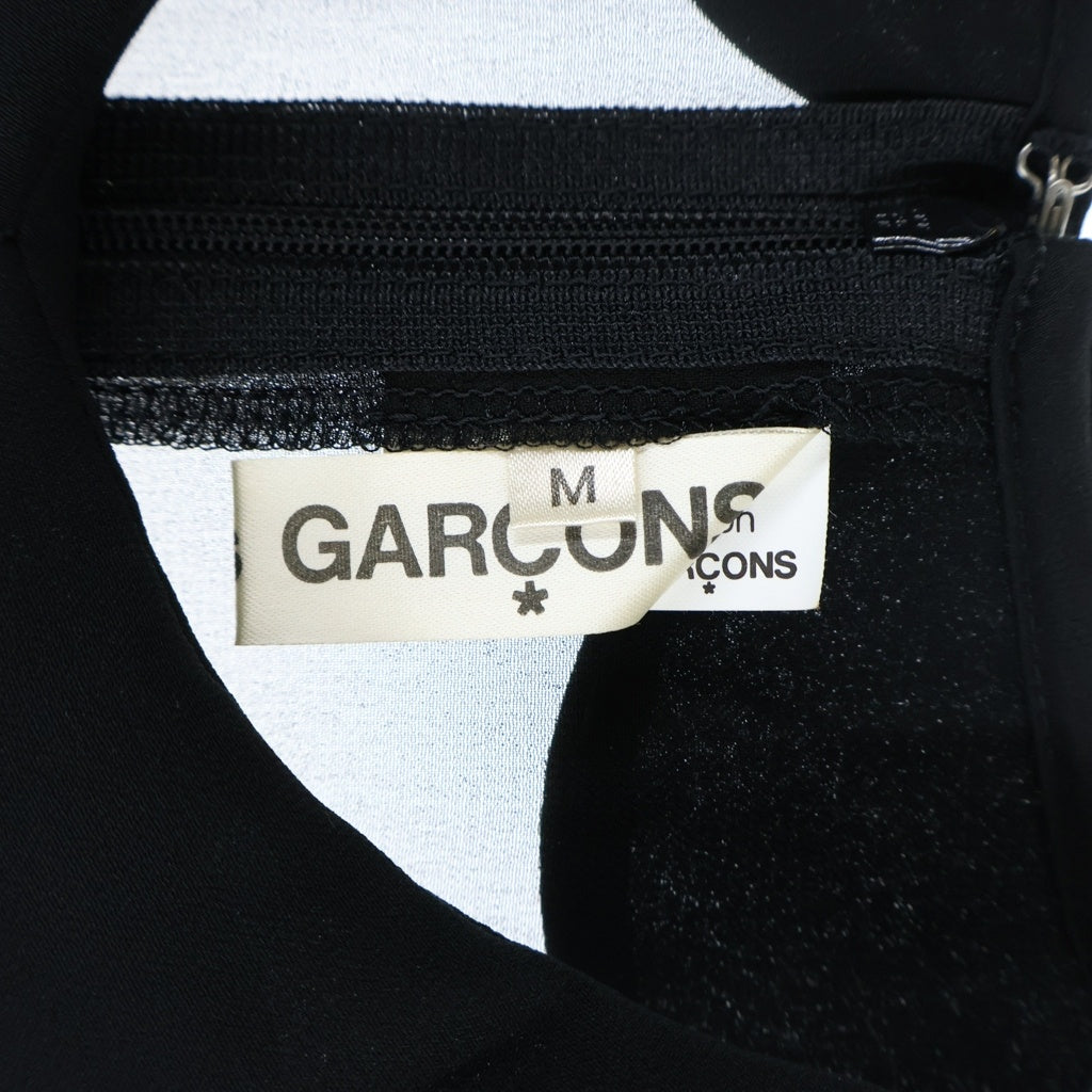 COMME des GARCONS(コムデギャルソン) 09SS AD2008 フリルデザイン ラウンドカラー ショートスリーブ ブラウス レディース ブラック GC-B015