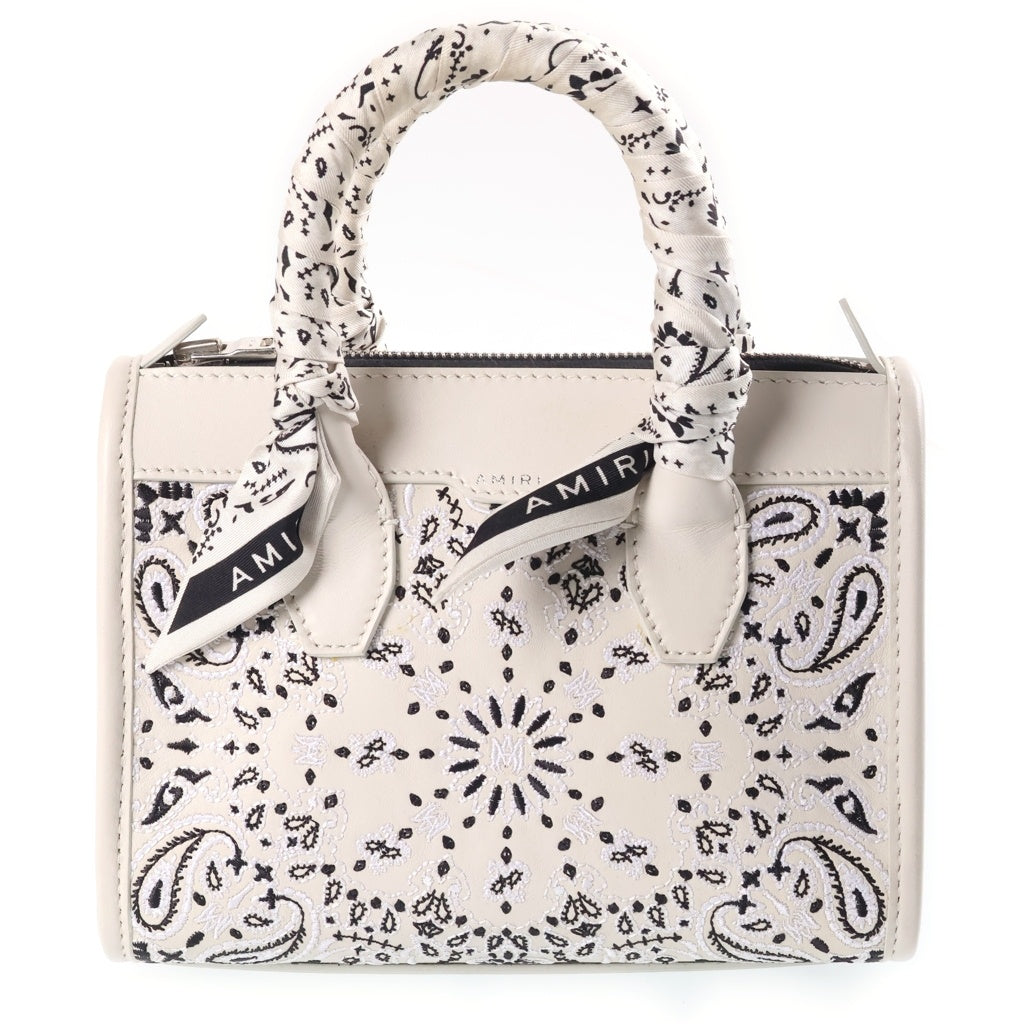 AMIRI(アミリ) BANDANA MICRO TRIANGLE BAG バンダナ マイクロ トライアングル 2WAY ハンドバッグ ショルダーバッグ アイボリー AWBGTH1012 レディース