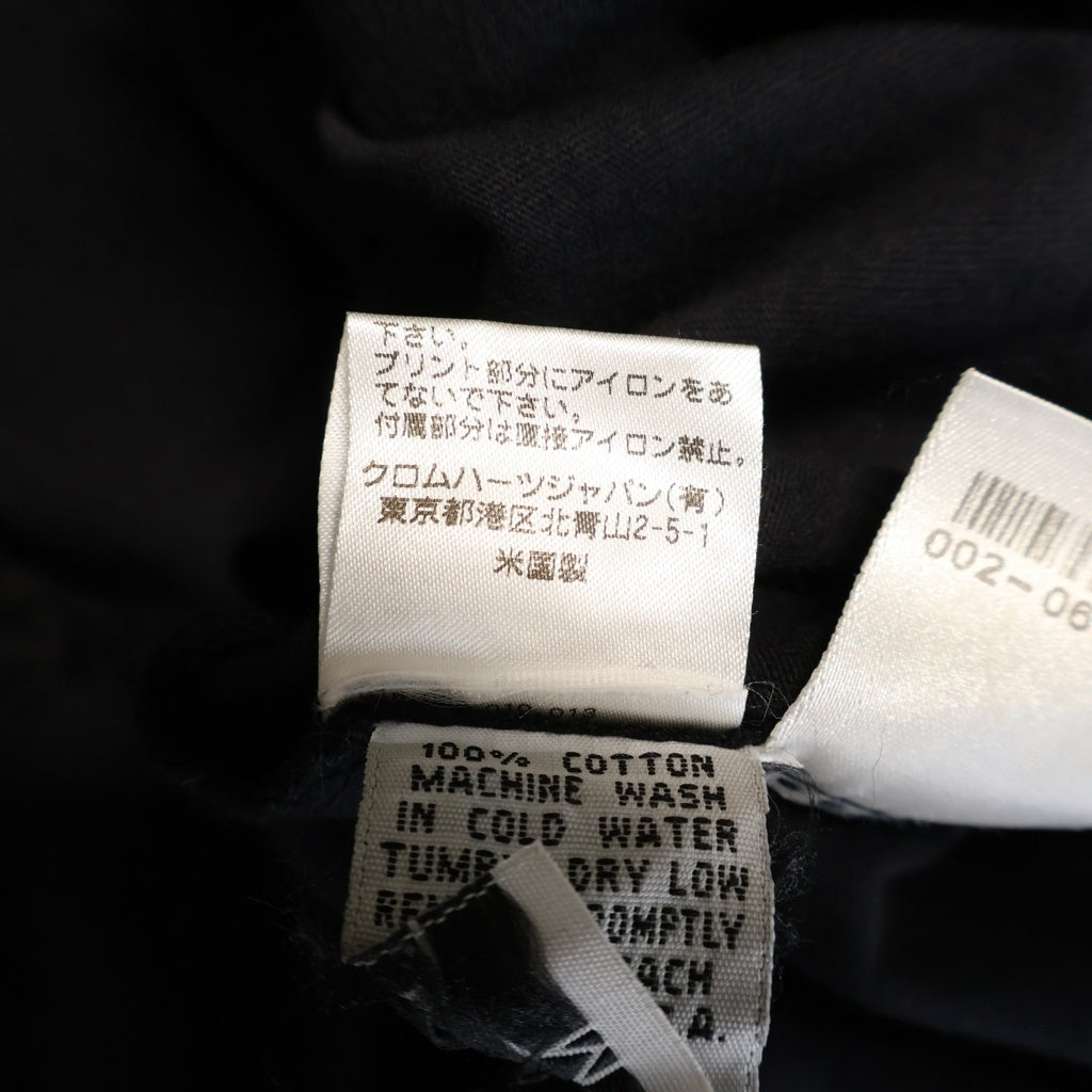 CHROME HEARTS(クロムハーツ) OLD CH POLO SHIRT クロスボールボタン コットン 半袖ポロシャツ ブラック