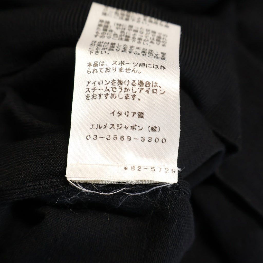 HERMES(エルメス) イタリア製 クルーネックニットセーター ブラック