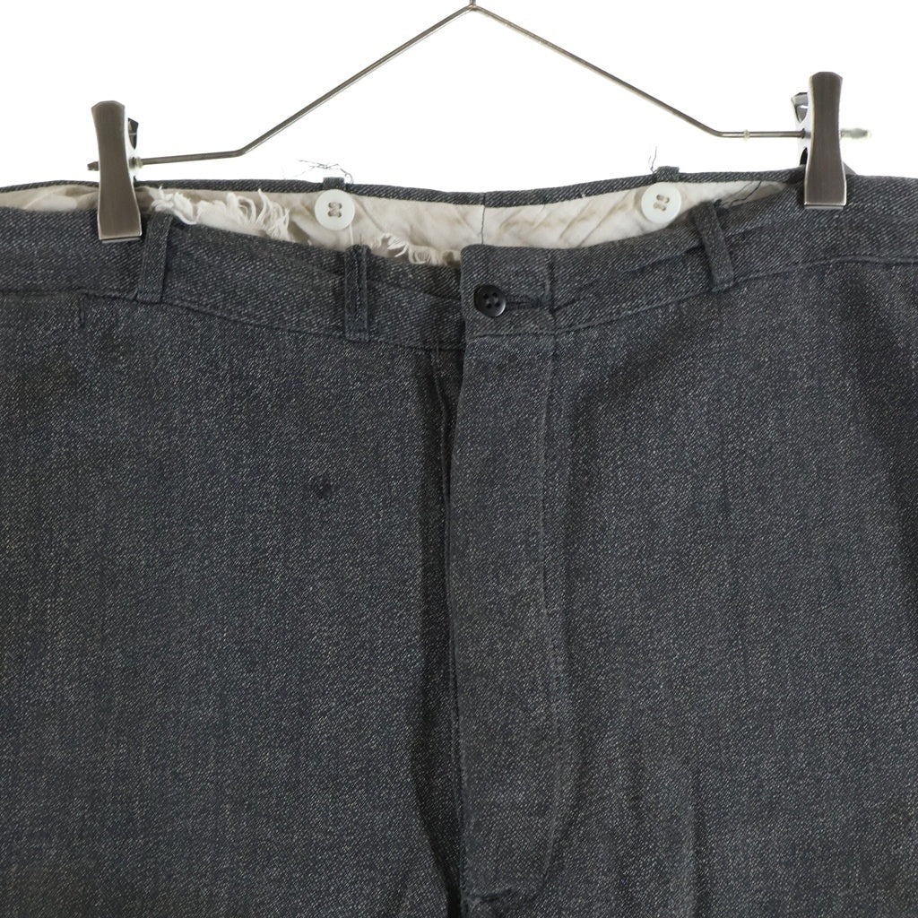 VINTAGE(ヴィンテージ) 40-50S VINTAGE PEPPERELL ペッパーエル ソルトアンドペッパー ヴィンテージ ボタンフライ スラックスパンツ コバート ブラック