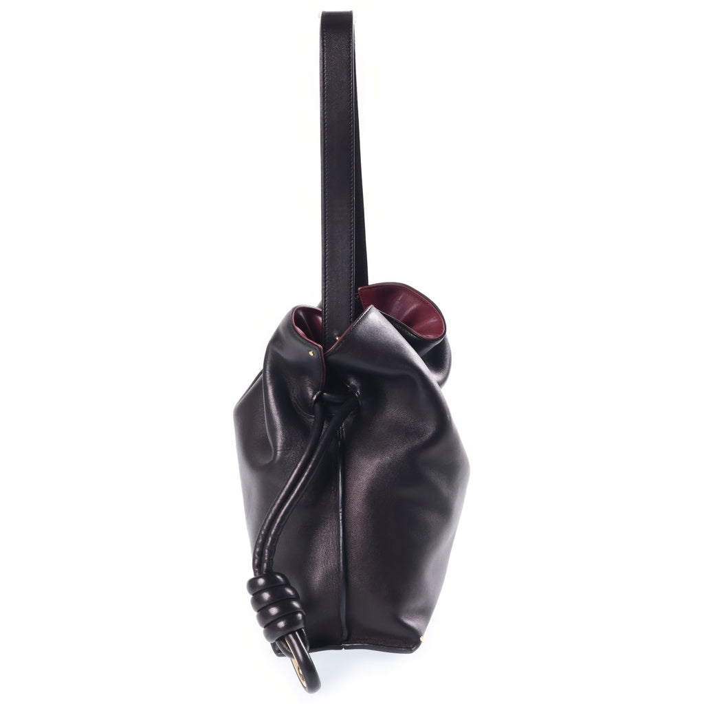 LOEWE(ロエベ) FLAMENCO KNOT BAG フラメンコ ノット 26 アナグラムロゴ レザーショルダーバッグ ブラック 334.87.K63 レディース