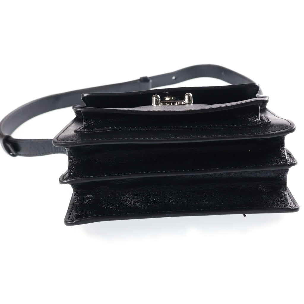 MARNI(マルニ) TRANK SOFT トランク ソフト カーフスキン レザーショルダーバッグ ブラック SBMQ0046U1 レディース