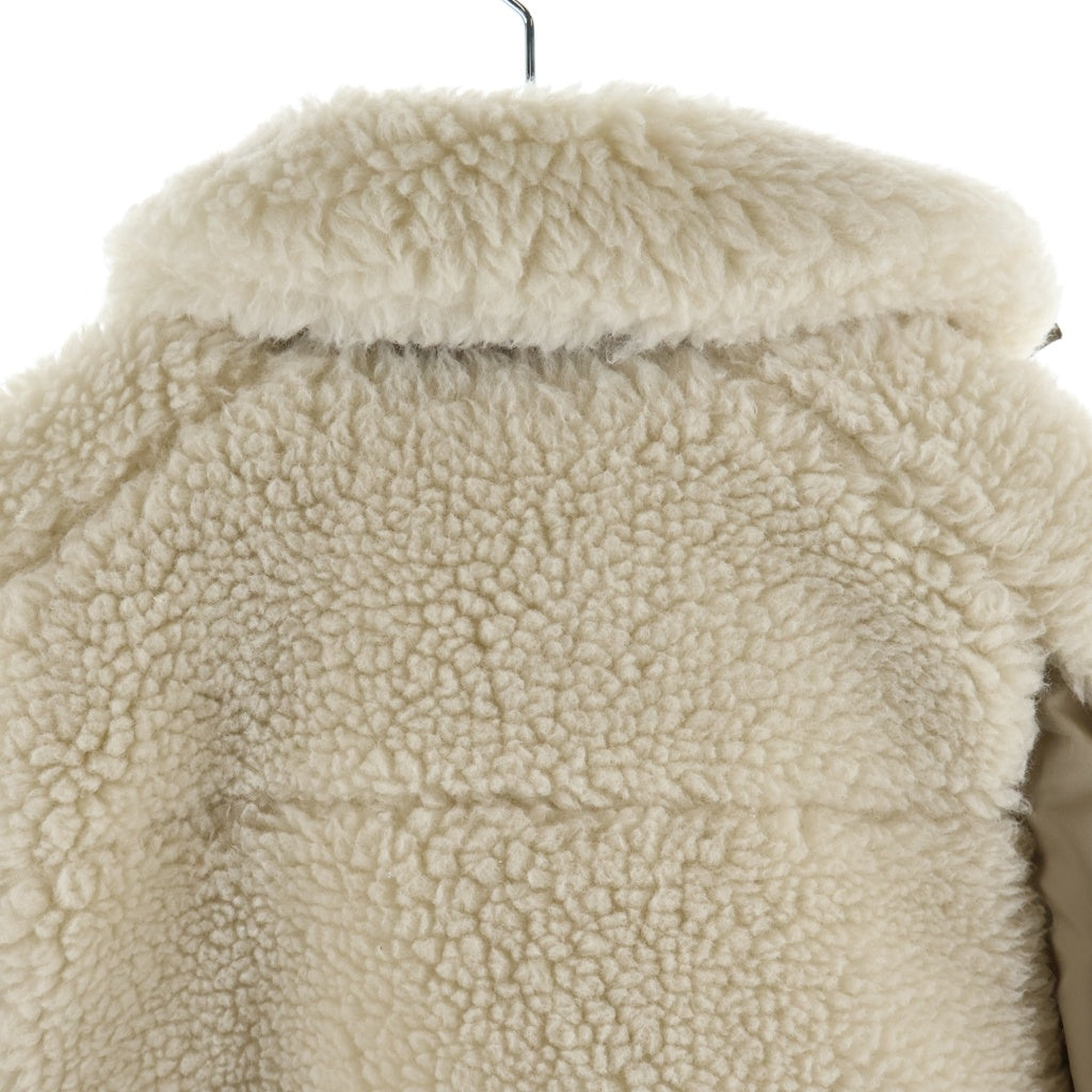 Sacai(サカイ) 23AW FOX SHEARLING NYLON BOMBER JACKET フォックスシェアリング ナイロンボンバージャケット ブルゾン レディース ベージュ 23-06858