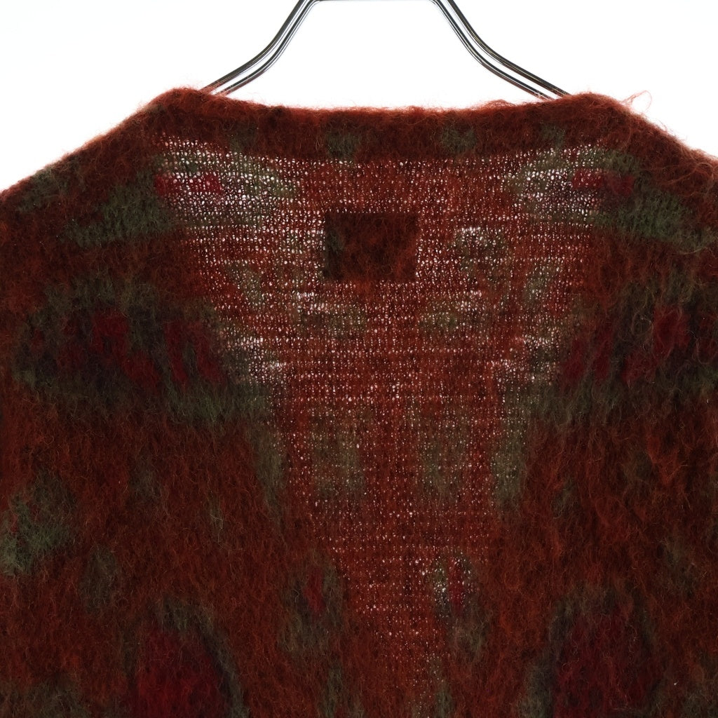 Needles(ニードルス) 21AW JOURNAL STANDARD別注 モヘアカーディガン セーター レッド/グリーン JO398