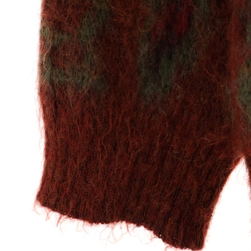 Needles(ニードルス) 21AW JOURNAL STANDARD別注 モヘアカーディガン セーター レッド/グリーン JO398