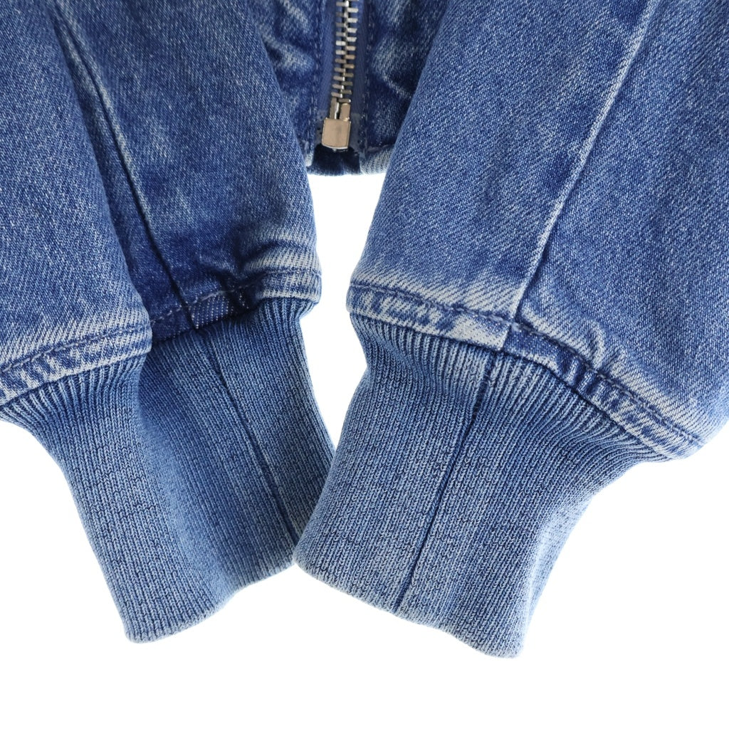 STELLA McCARTNEY(ステラマッカートニー) イタリア製 フロントエンブロイダリー ジップアップ デニムジャケット ブルゾン レディース インディゴ