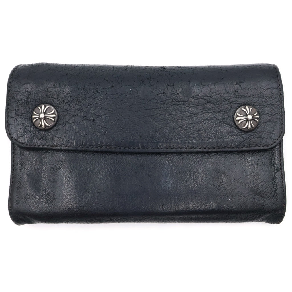 CHROME HEARTS(クロムハーツ) WAVE ウェーブ レザーウォレット 財布 ブラック
