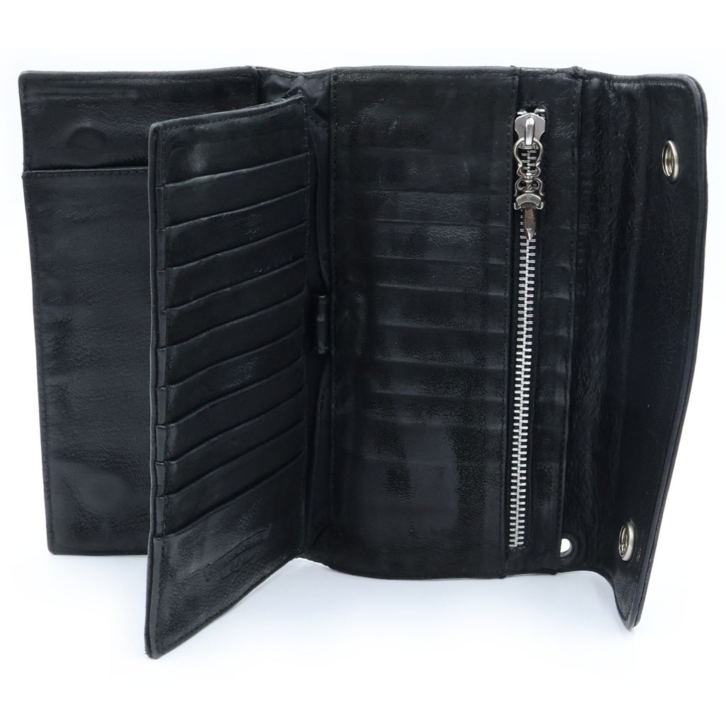 CHROME HEARTS(クロムハーツ) WAVE ウェーブ レザーウォレット 財布 ブラック
