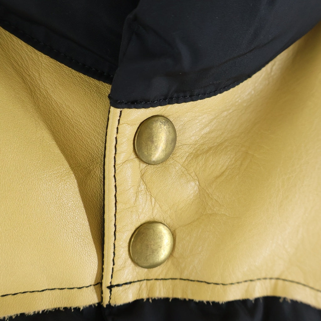 ROCKY MOUNTAIN(ロッキーマウンテン) DOWN VEST レザー切替 ダウンベスト ブラック/ベージュ 450-462-01155