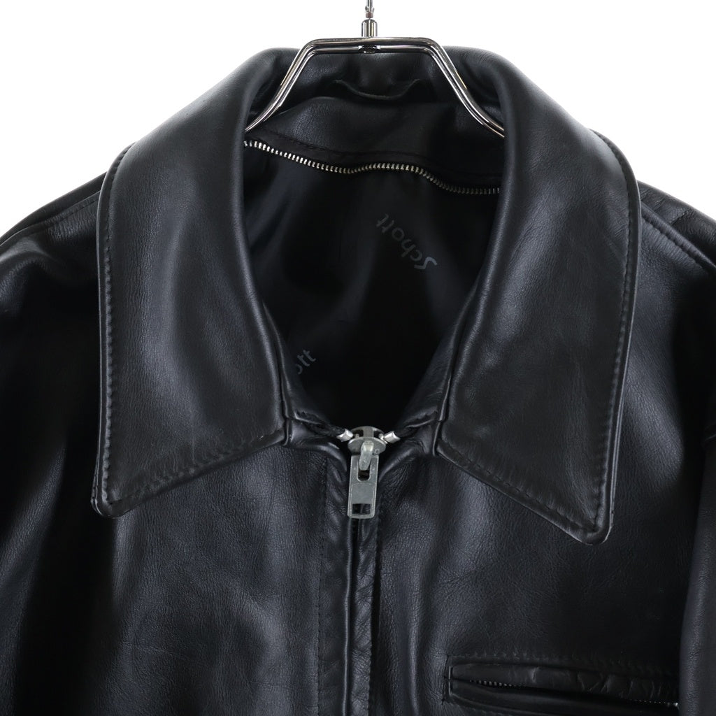 SCHOTT(ショット) 642 SINGLE RIDERSE JACKET レザー シングルライダース トラッカージャケット ブラック