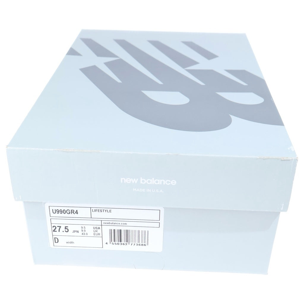 New Balance(ニューバランス) スウェードメッシュ ローカットスニーカー グレー US9.5/27.5cm U990GR4