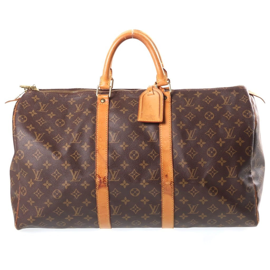 LOUIS VUITTON(ルイヴィトン) モノグラム キーポル50 ゴールド金具 PVC レザー ボストンバッグ ハンドバッグ ブラウン FL0022 M41426 レディース