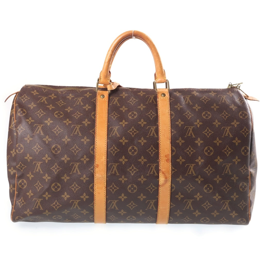 LOUIS VUITTON(ルイヴィトン) モノグラム キーポル50 ゴールド金具 PVC レザー ボストンバッグ ハンドバッグ ブラウン FL0022 M41426 レディース