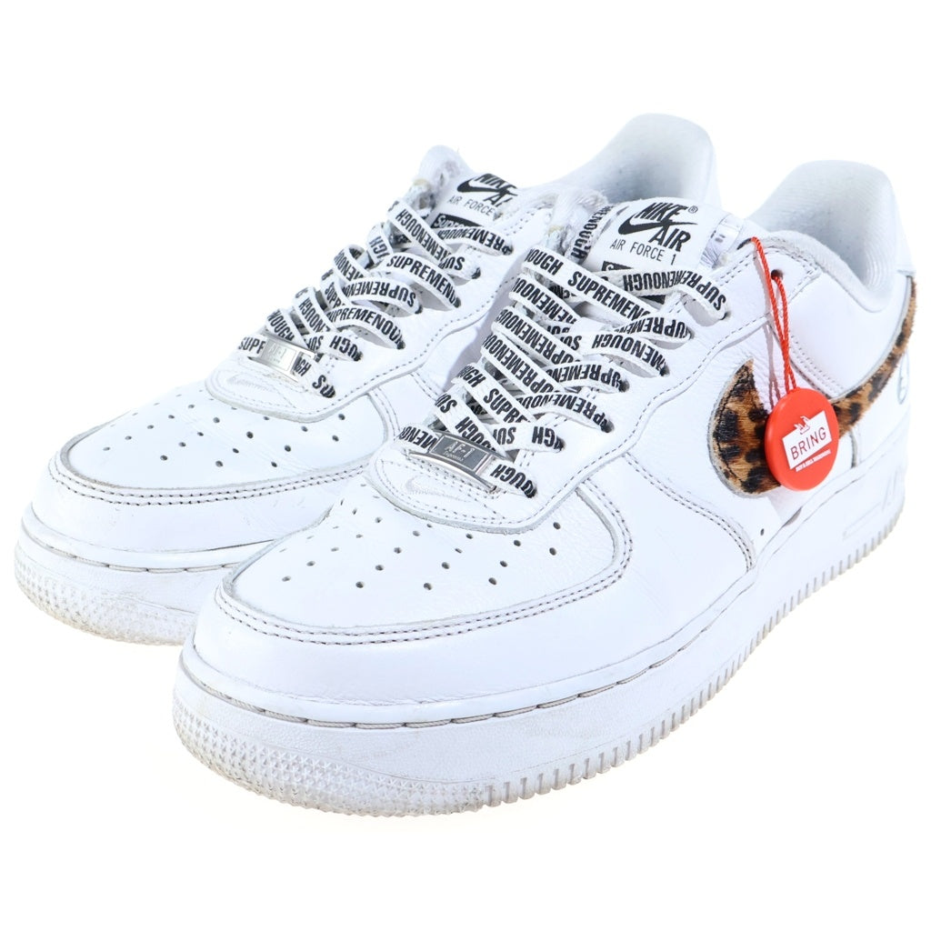 NIKE(ナイキ) 25SS ×GOODENOUGH ×SUPREME AIR FORCE 1 LOW LEOPARD グッドイナフ シュプリーム エアフォース1 レオパード ローカットスニーカー ホワイト US9/27cm IM3483-100