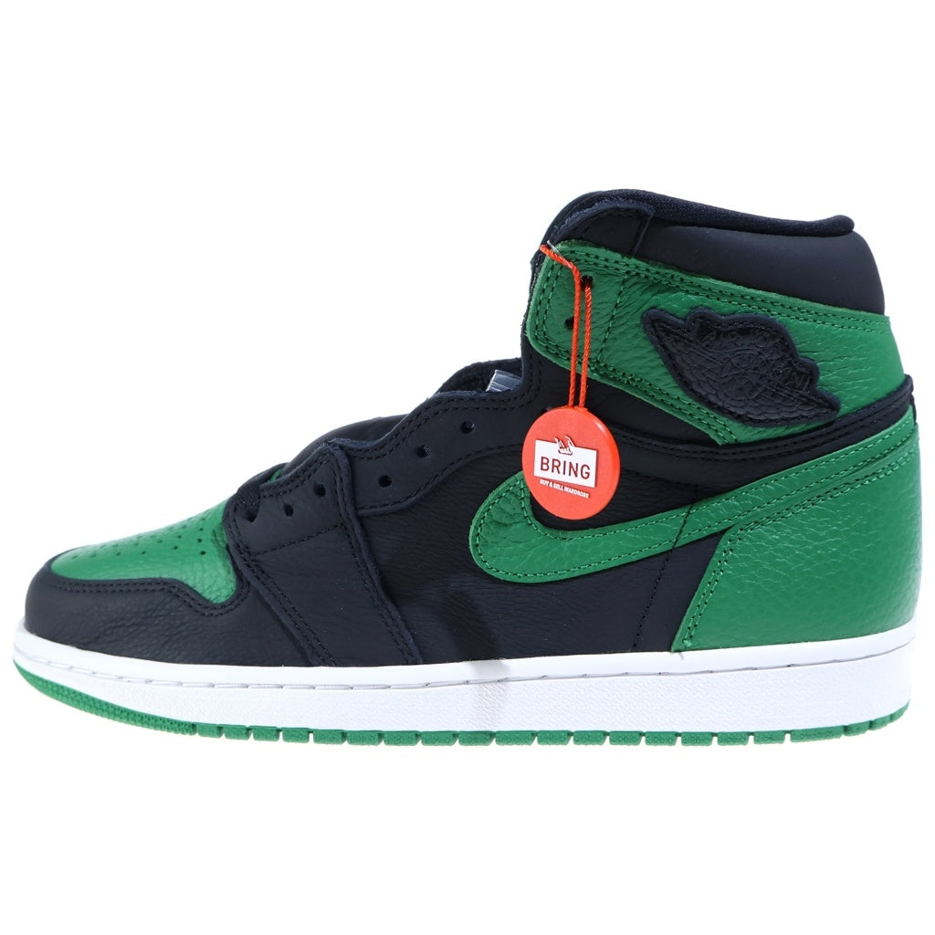 NIKE(ナイキ) AIR JORDAN 1 RETRO HIGH OG PINE GREEN エアジョーダン1 パイングリーン ハイカットスニーカー ブラック/グリーン US9/27cm 555088-030