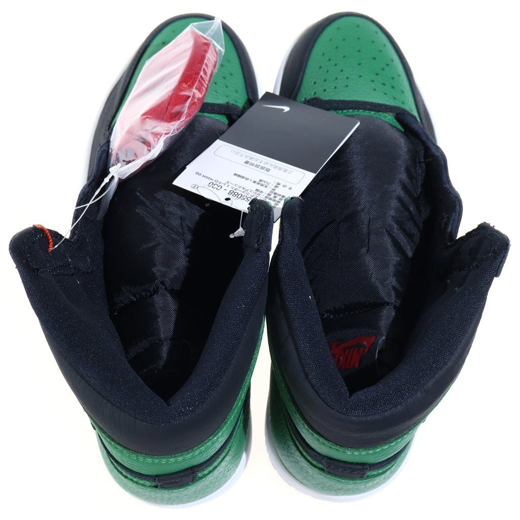 NIKE(ナイキ) AIR JORDAN 1 RETRO HIGH OG PINE GREEN エアジョーダン1 パイングリーン ハイカットスニーカー ブラック/グリーン US9/27cm 555088-030