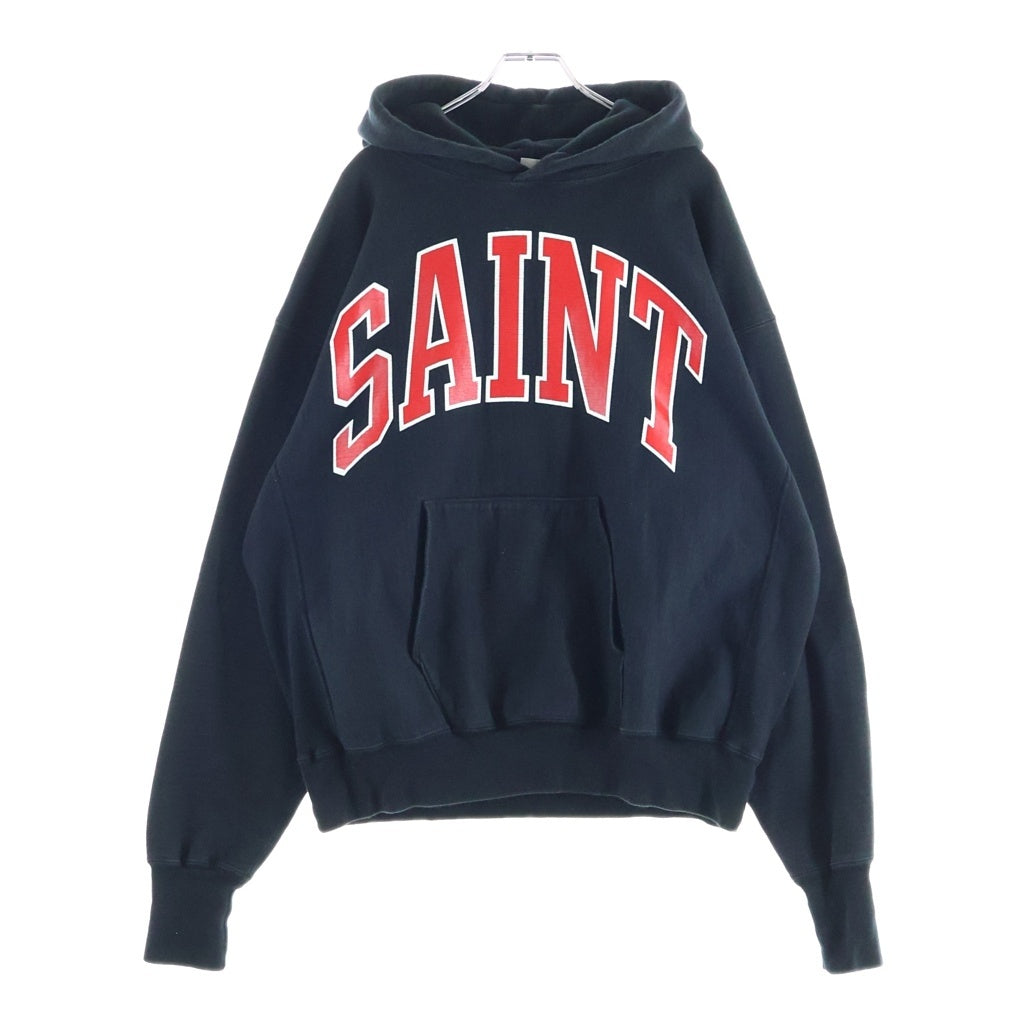 SAINT MICHAEL(セントマイケル) 23AW HOODIE ARCH SAINT アーチセント プルオーバー フーデッド スウェットパーカー ブラック SM-A23-0000-030