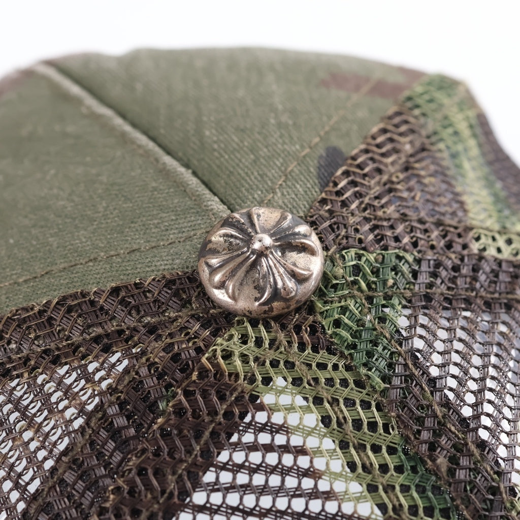 CHROME HEARTS(クロムハーツ) TRUCKER CAP トラッカー カモ柄 メッシュキャップ CHパッチ クロスボール 帽子 カーキ