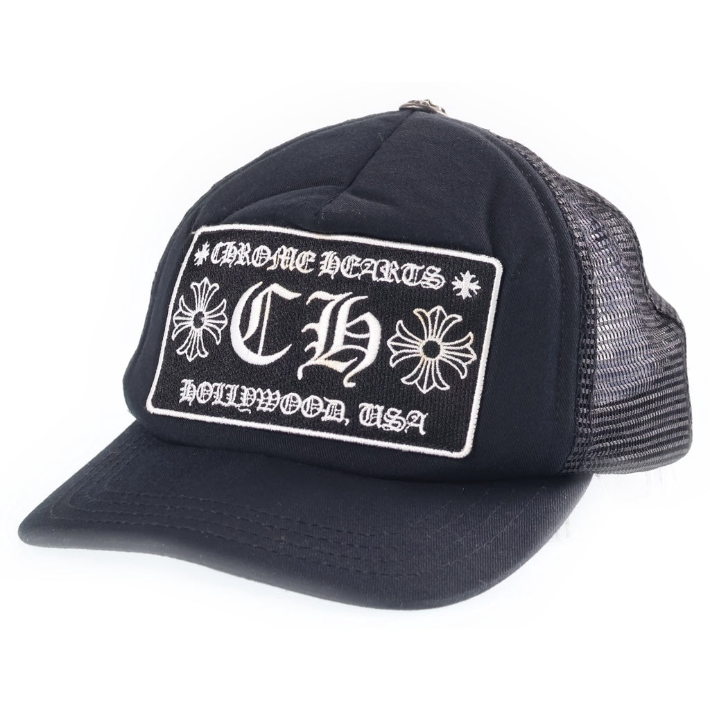CHROME HEARTS(クロムハーツ) TRUCKER CAP トラッカー メッシュキャップ CHパッチ クロスボール 帽子 ブラック