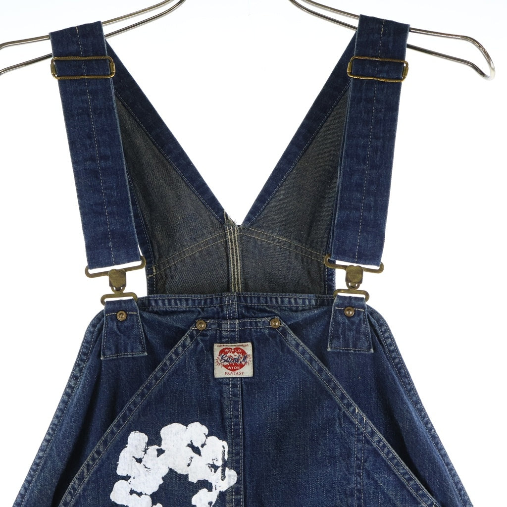 SAINT MICHAEL(セントマイケル) 24AW ×DENIM TEARS DT OVER ALL デニムティアーズ フラワープリント デニムオーバーオール インディゴ SM-YS1-0000-C52