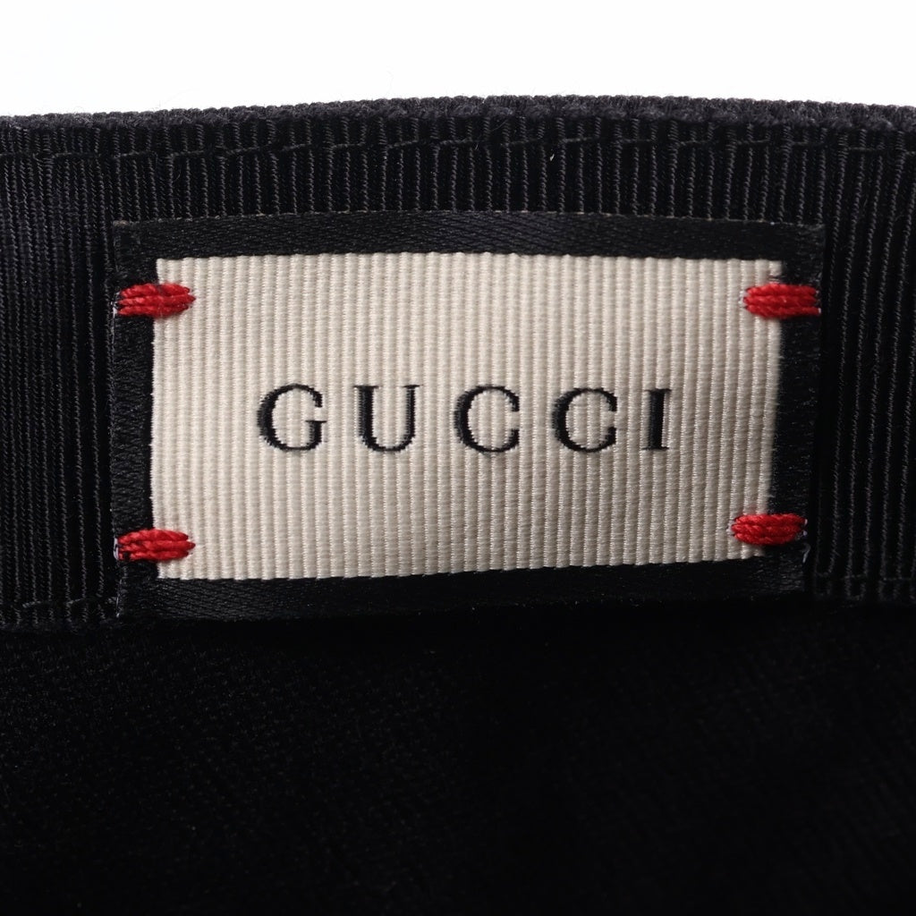 GUCCI(グッチ) 17AW LOVED EMBROIDERY BASEBALL CAP ラブド ロゴエンブロイダリー 6パネル ベースボールキャップ ブラック 478948 3HD05