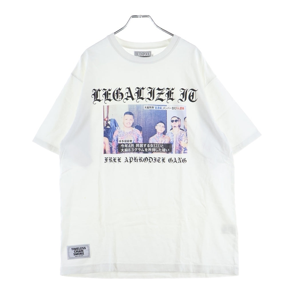 BUDSPOOL(バッズプール) FREE APHRODITE GANG S/S TEE フリー アフロディーテ ギャング 半袖Tシャツ カットソー ホワイト