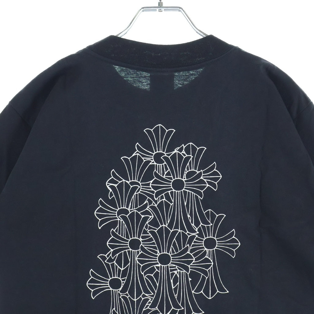 CHROME HEARTS(クロムハーツ) OLD BACK CEMETERY S/S TEE オールド バックセメタリークロスプリント クルーネック 半袖Tシャツ カットソー ブラック