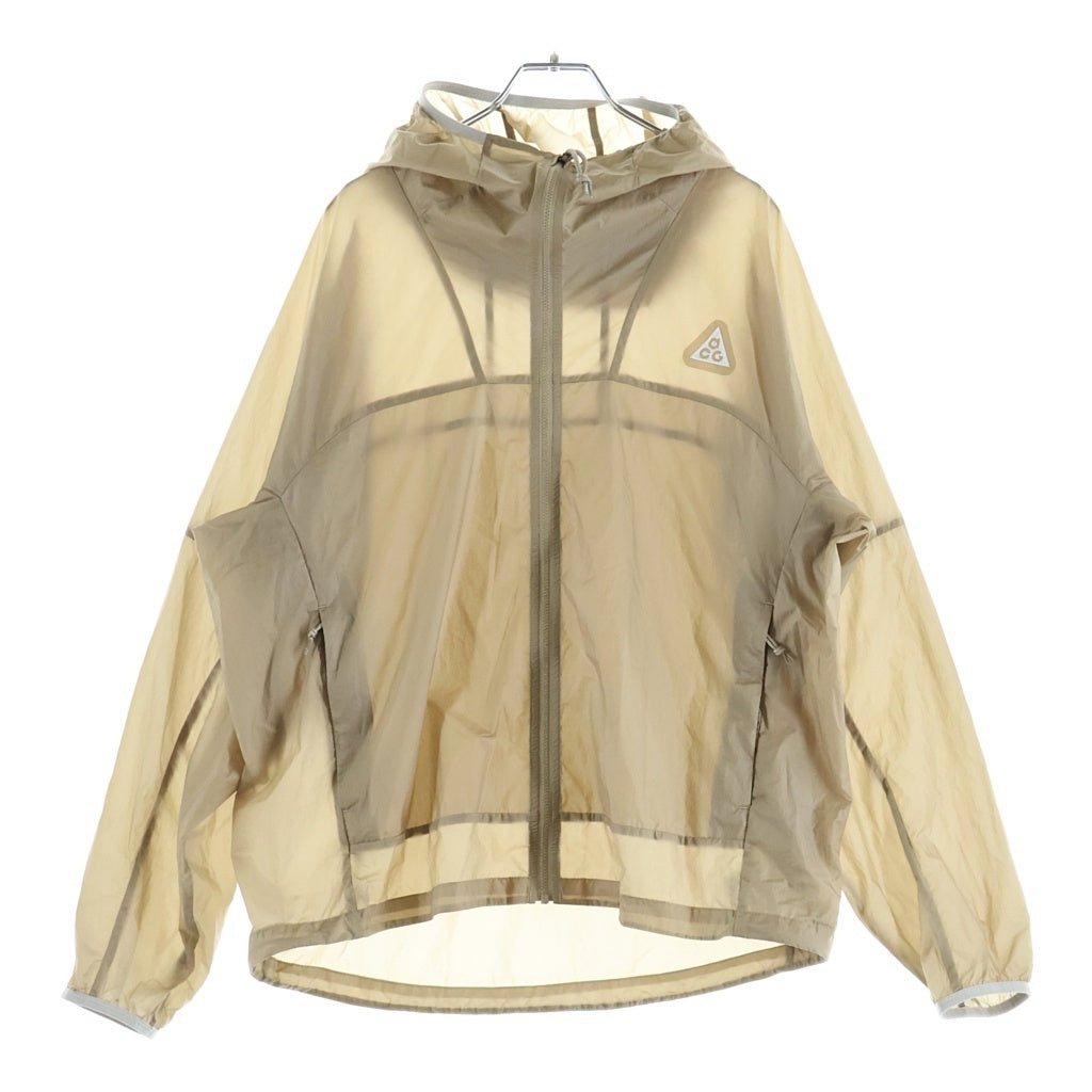 NIKE ACG(ナイキエーシージー) WNDPRF CNDR CNE HOODIE JACKET ナイロン シンダー コーン フーディージャケット マウンテンパーカー ベージュ DB0979-247