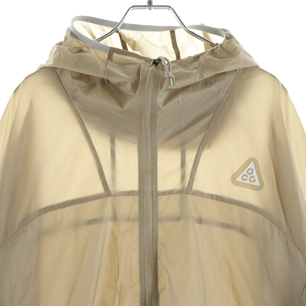 NIKE ACG(ナイキエーシージー) WNDPRF CNDR CNE HOODIE JACKET ナイロン シンダー コーン フーディージャケット マウンテンパーカー ベージュ DB0979-247