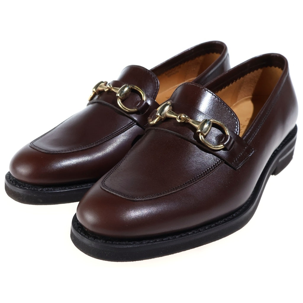 Berwick1707(バーウィック1707) ゴールド金具 レザービットローファー レディース ブラウン