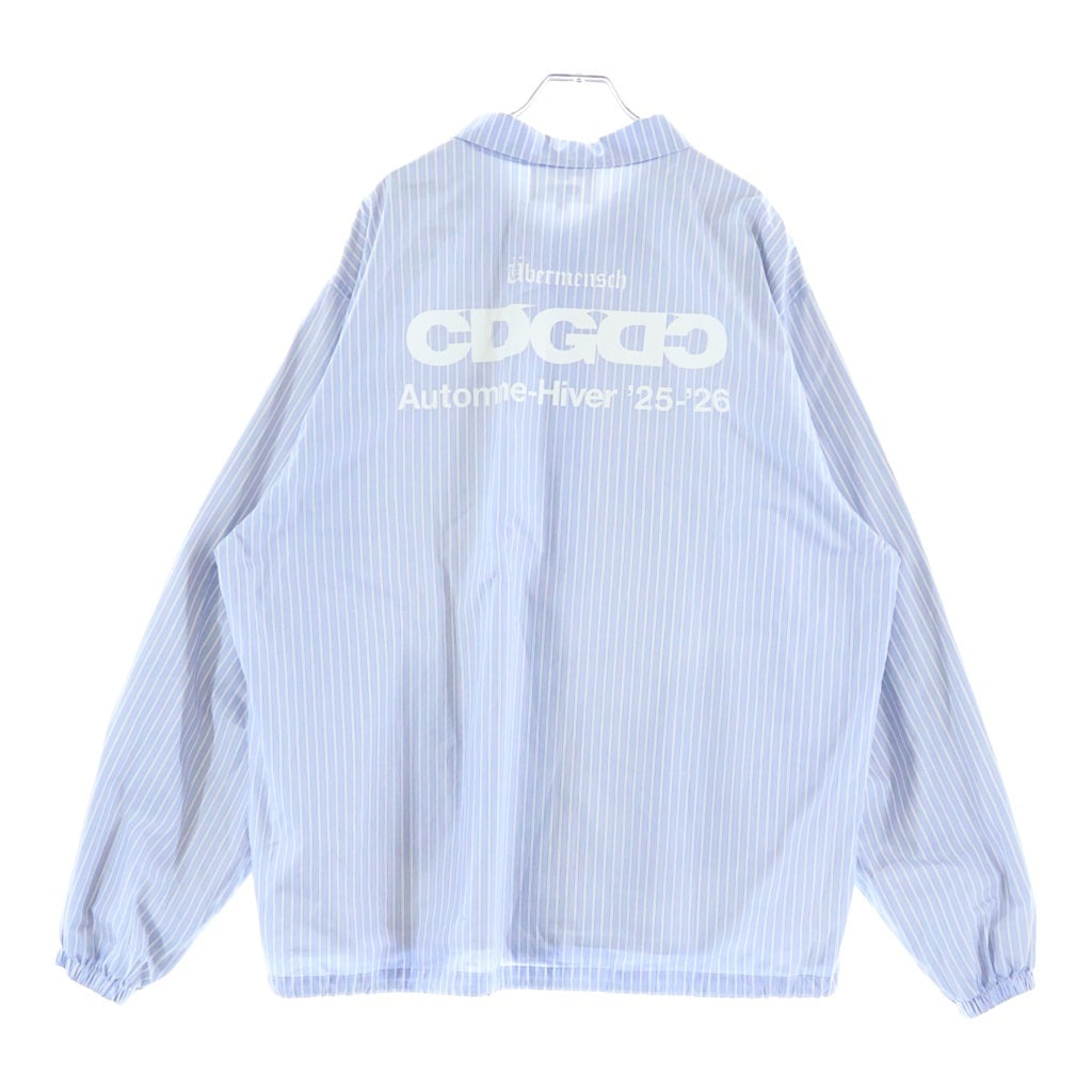 CDG(シーディージー) 25AW ×G-DRAGON Ubermensch CLASSIC COACH JACKET STRIPE クラシック ストライプ柄 コーチジャケット ライトブルー SP-J002 AD2025