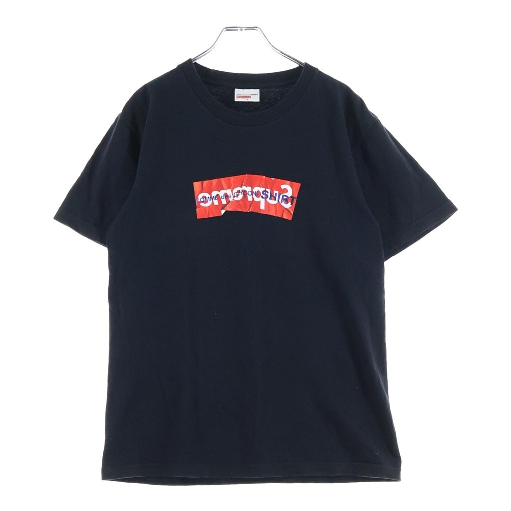 SUPREME(シュプリーム) 17SS ×COMME des GARCONS SHIRT Box Logo Tee コムデギャルソンシャツ ボックスロゴ プリントTシャツ 半袖クルーネックカットソー ブラック