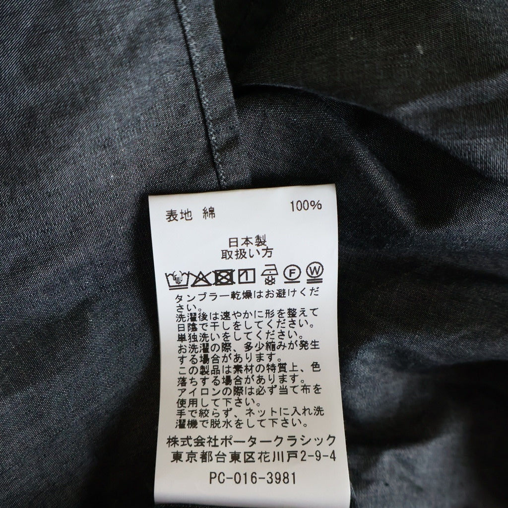 Porter Classic(ポータークラシック) 26SS ROLL UP SHIRT SUVIN GOLD SUPREME 140/2 スビンゴールド 長袖ロールアップシャツ