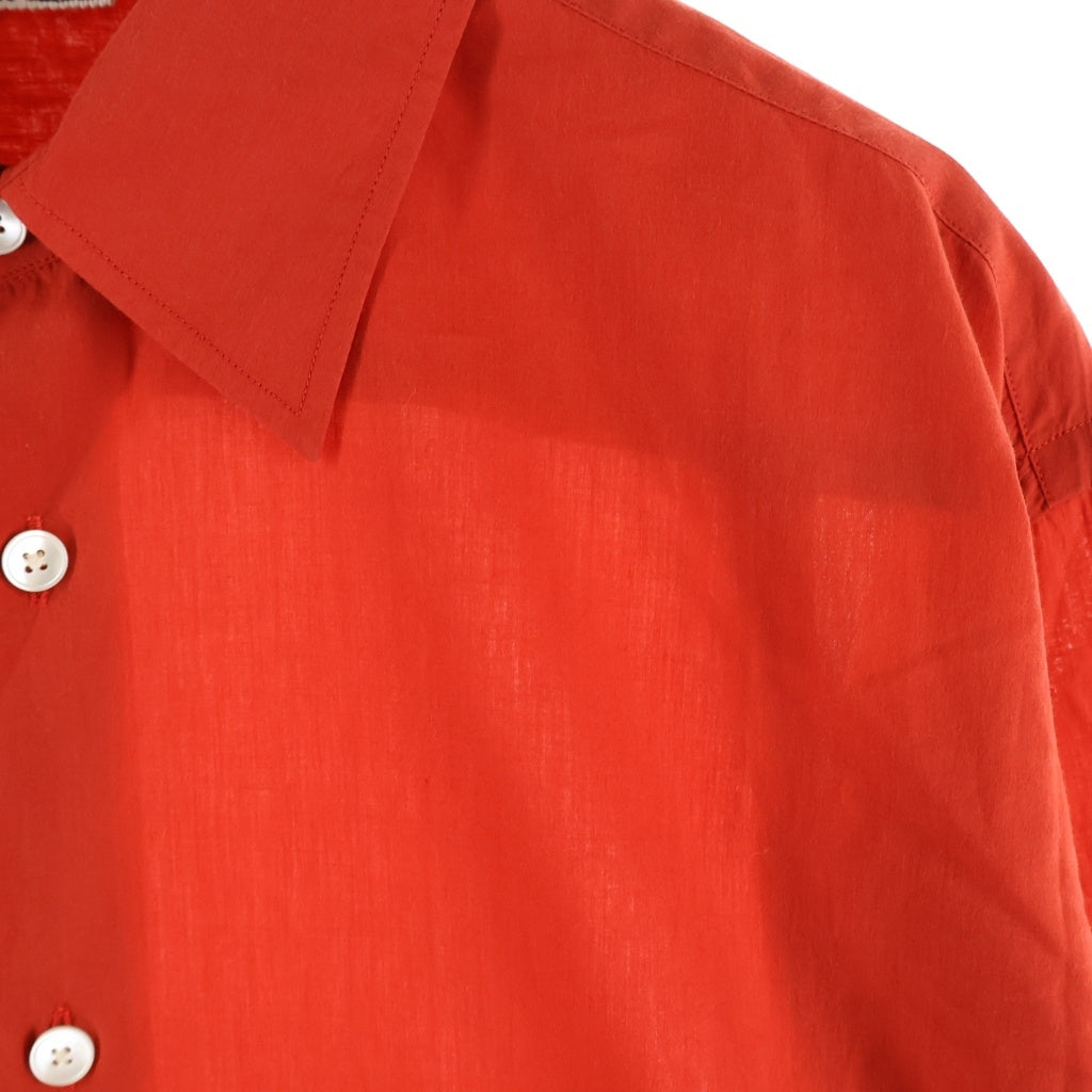 AURALEE(オーラリー) 26SS SUPER FINE COTTON LAWN SHIRT スーパーファインコットンローン 長袖ボタンシャツ レディース レッド A26SS03CL