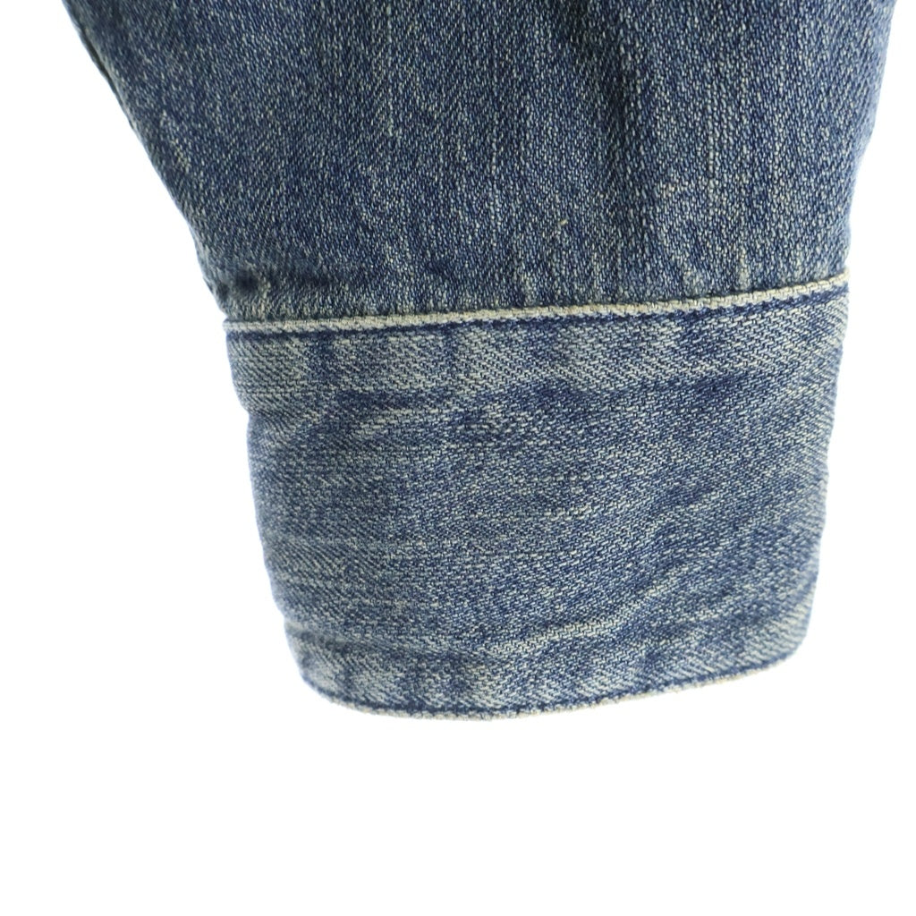 BALENCIAGA(バレンシアガ) 25AW DARK WASH DENIM OVERSHIRT ダークウォッシュ ヴィンテージ加工 デニムオーバーシャツ シャツジャケット インディゴ 849923 TTW76