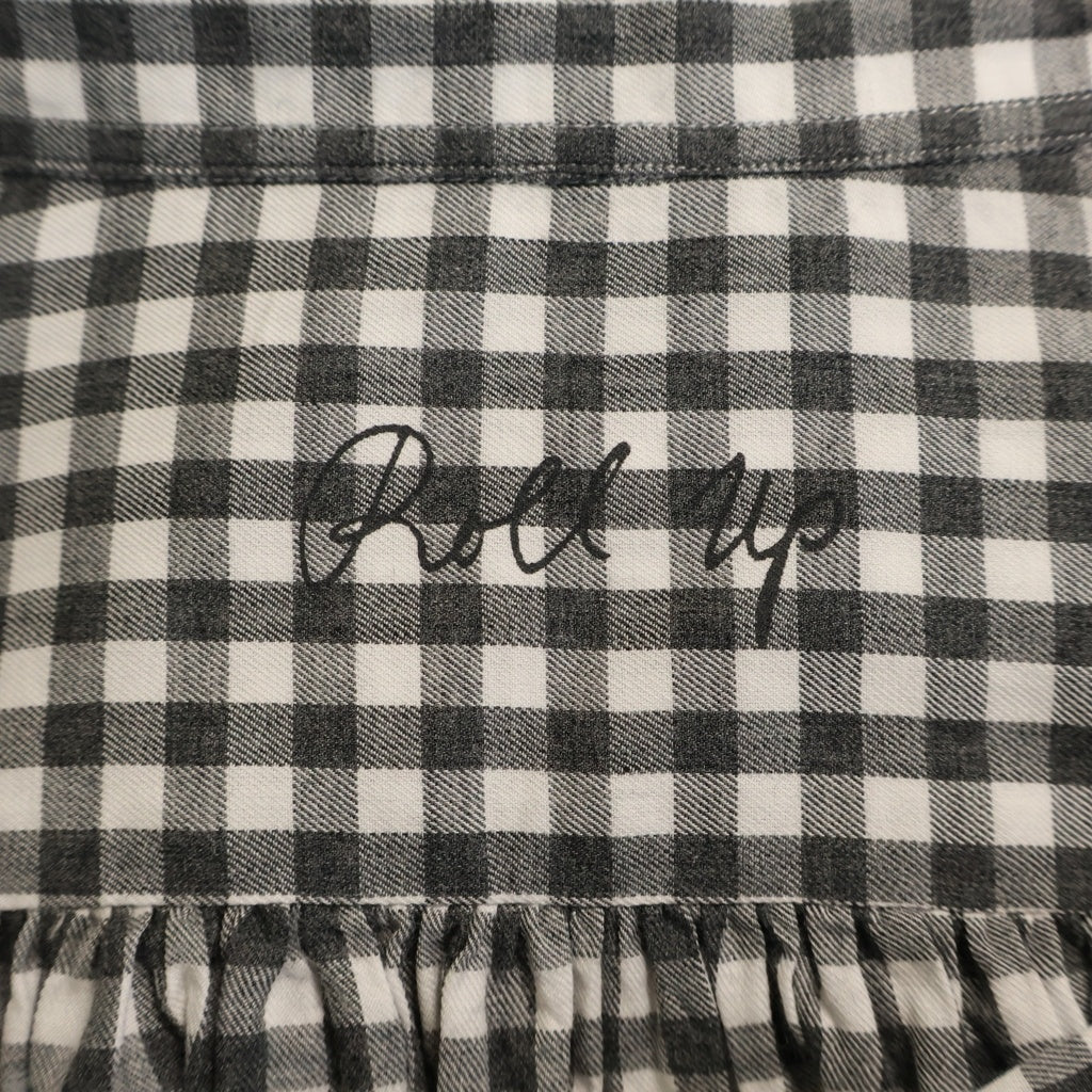 Porter Classic(ポータークラシック) 26SS ROLL UP HEATHER GINGHAM CHECK SHIRT ロールアップ ヘザー 長袖ギンガムチェックシャツ グレー PC-016-3968