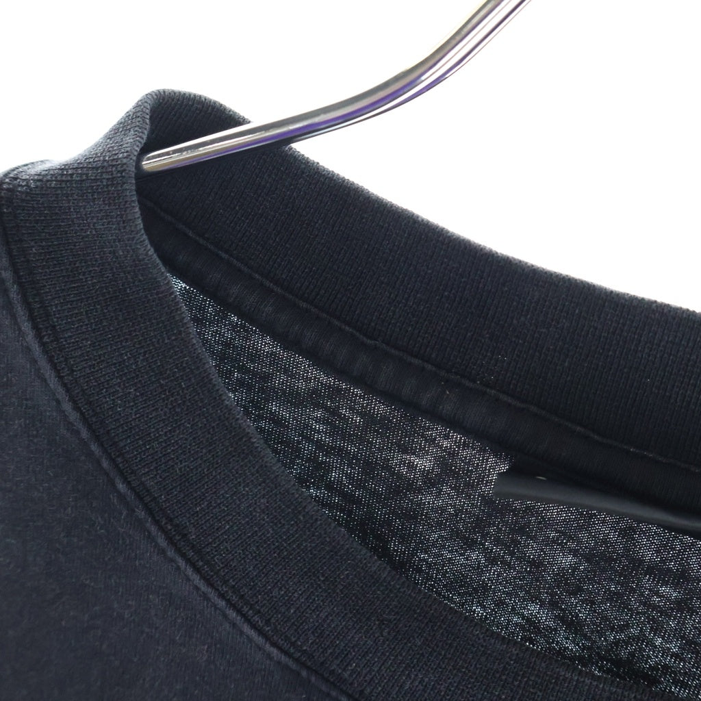 BALENCIAGA(バレンシアガ) 26SS CRAYON POLITICAL T-SHIRT MEDIUM-FIT ミディアムフィット ウォッシュ加工 クレヨンポリティカルロゴTシャツ 半袖クルーネックカットソー ブラック 850990 TTVD8