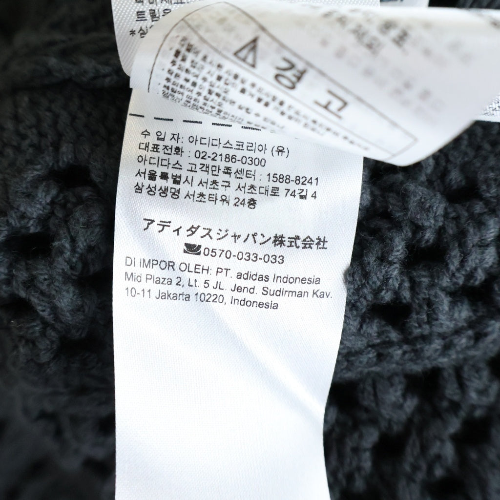 adidas(アディダス) 24AW ×CLOT CROCHET TRACKTOP CARBON クロット クロシェ トラックトップ ジップアップブルゾン ブラック JF4267