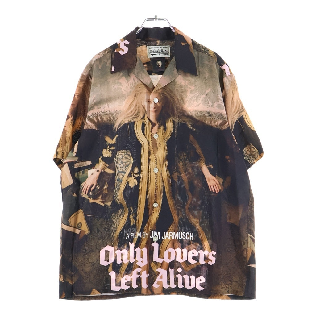 WACKO MARIA(ワコマリア) 21SS JIM JARMUSCH S/S HAWAIIAN SHIRT TYPE 2 ジムジャームッシュ 総柄ハワイアンシャツ 半袖レーヨン オープンカラーシャツ ブラック JIMJARMUSCH-WM-HI04